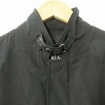 アルマーニエクスチェンジ A/X ARMANI EXCHANGE 近年モデル ハイネック ジャケット コート ナイロン ダブルジップ メッシュ裏地 黒 40_画像4