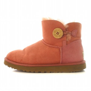 アグ UGG ショートブーツ ムートン ボア US7 24cm ピンク F190121 /IR ■GY27 レディース