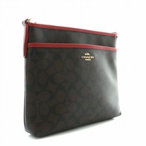 コーチ COACH ショルダーバッグ PVC シグネチャー 総柄 ロゴ 茶色 ブラウン 赤 レッド F29210 /XZ ■GY18 レディース_画像5