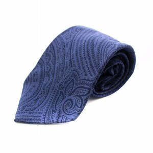 Etro ETRO necktie regular Thai pe chair Lee pattern total pattern silk silk navy blue navy /AQ #GY35 men's 