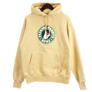 エフアールツー FR2 Circle Logo Hoodie サークル ロゴ パーカー スウェット プルオーバー 裏起毛 プリント ベージュ M メンズ