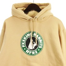 エフアールツー FR2 Circle Logo Hoodie サークル ロゴ パーカー スウェット プルオーバー 裏起毛 プリント ベージュ M メンズ_画像2