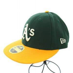 ニューエラ NEW ERA 59FIFTY AC Collection オークランド・アスレチックス ベースボールキャップ 野球帽 帽子 ロゴ 刺繍 56.8cm 緑 グリー