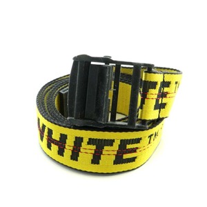 オフホワイト OFF WHITE インダストリアル INDUSTRIAL BELT ベルト ロゴ 黄色 イエロー 黒 ブラック /XZ ■GY18 メンズ