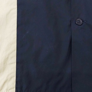 マルニ MARNI ボーリングシャツ ブロッキングオープンカラー 半袖 切替 開襟 オーバーサイズ イタリア製 白 ベージュ ネイビー 48 Mサイズの画像4