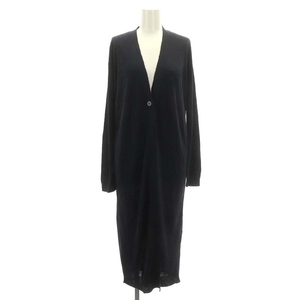 セオリー theory NEW HARBOR MAXI CARDIGAN カーディガン ニット 長袖 ロング リネン混 S 紺 ネイビー /NR ■OS レディース