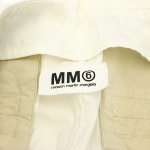 エムエムシックス メゾンマルジェラ MM6 Maison Margiela ワイドパンツ タック 40 L 白 ホワイト /AT ■OS レディースの画像3