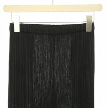 プリーツプリーズ PLEATS PLEASE イッセイミヤケ ベーシックス BASICS プリーツストレートパンツ イージーパンツ 3 L 黒 レディース_画像4