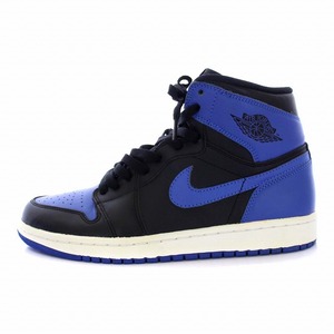 ナイキ NIKE Air Jordan 1 Retro High Black Royal Blue スニーカー US8.5 26.5cm 555088-085 /KH メンズ