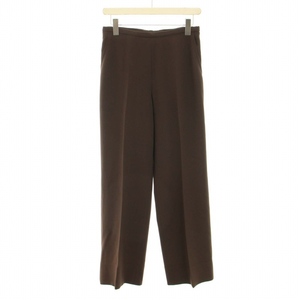  Max Mara MAX MARA wide pants side Zip white tag 40 M tea Brown /YT lady's 