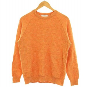  United Arrows green label relaxing CM HT/CO sweat Like crew neck knitted sweater S orange 3213-199-1096