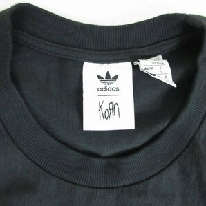 アディダスオリジナルス adidas originals ×KORN コーン Tシャツ カットソー 半袖 フロントプリント バックプリント ブラック Lの画像8