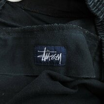 ステューシー STUSSY イージーパンツ ロング 紐付き サイドライン コットン 紺 ダークネイビー XL メンズ_画像6