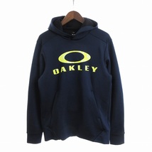 オークリー OAKLEY プルオーバー パーカー 長袖 フーディ プリント ロゴ 461745JP 紺 ネイビー M ■SM1 メンズ_画像1