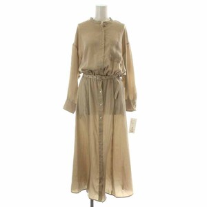  unused goods Natural Beauty Basic 21AW shirt One-piece long pechi coat attaching long sleeve S beige /YI46 lady's 