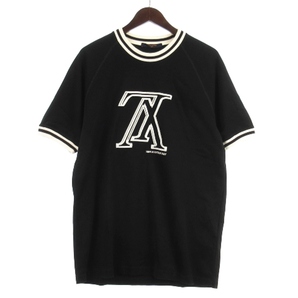 ルイヴィトン LOUIS VUITTON アップサイドダウン LVロゴ Tシャツ カットソー 半袖 RM182M CMS HFY04W ブラック XL メンズの画像1