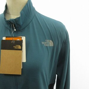 未使用品 ザノースフェイス THE NORTH FACE タグ付 L/S FlashDry Zip Up NT12005 Tシャツ カットソー ジップアップ ロゴプリント L ■GY09の画像4