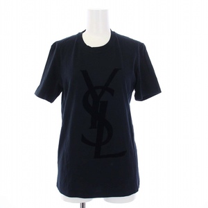 サンローラン パリ SAINT LAURENT PARIS カサンドラロゴ Tシャツ カットソー 半袖 XS 黒 ブラック /KH レディース