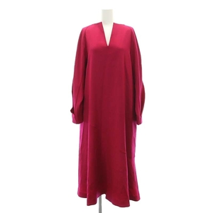  Le Ciel Bleu LE CIEL BLEU 21AW One-piece maxi long long sleeve Skipper wool 36 S pink /AT lady's 