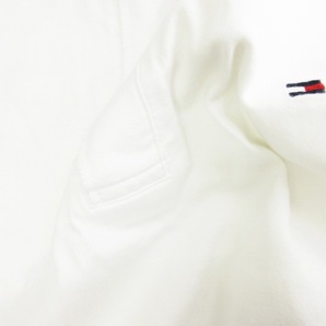 トミーヒルフィガー Tシャツ カットソー ヘンリーネック 半袖 ロゴ刺繍 ワンポイント 綿100％ 白 ホワイト M ■002 メンズの画像5