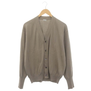 アプレッセ A.PRESSE 23SS Cotton Knit Cardigan カーディガン ニット 長袖 Vネック フロントボタン 1 S グレージュ