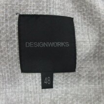 デザインワークス DESIGNWORKS テーラードジャケット ブレザー ストレッチ有 グレー 48 約Lサイズ 0410 ■GY31 メンズ_画像3