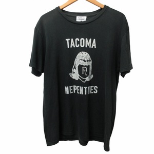 タコマフジ レコード tacoma fuji records × NEPENTHES ネペンテス Tシャツ カットソー フロントプリント ブラック 黒 0419 メンズ