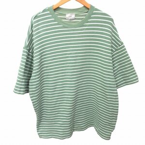 EVCON エビコン Every Condition Life ボーダーTシャツ カットソー 半袖 緑 グリーン 3 L~XLサイズ 0406 メンズ