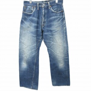 ドゥニーム DENIME ストレートデニムパンツ ジーンズ ボタンフライ インディゴブルー系 31 約Mサイズ 0402 ■GY31 メンズ