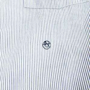 ナナミカ nanamica 23FA Regular Collar Stripe Wind Shirt レギュラーカラー ストライプ ワイド シャツ 長袖 ブルー 青 S ■SM1 メンズの画像5