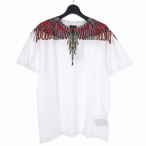 未使用品 マルセロバーロン マルセロブロン MARCELO BURLON GEOMETRIC WINGS T-SHIRT ウィング プリント Tシャツ 半袖 L 白