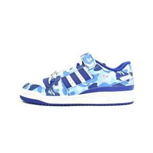 未使用品 アディダス adidas ア ベイシング エイプ A BATHING APE Forum 84 Low 30th Anniversary Blue Camo フォーラム84 ロー ID4772