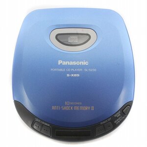  Panasonic Panasonic junk portable CD player SL-S230-A audio equipment box attaching electrification verification settled blue blue #GY11 /MW