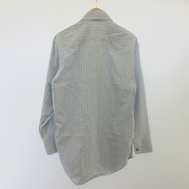 アルマーニ コレツィオーニ ARMANI COLLEZIONI ストライプ シャツ ワイシャツ ビジネス フォーマル 青 ブルー 白 ホワイト 39 約? メンズ_画像2