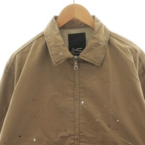 デンハム DENHAM VENTILE ブルゾン ジャケット コットン ヴィンテージ加工 ペイント加工 L ベージュ /AN12 ■JS メンズの画像5