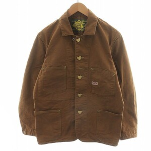 TCBジーンズ TCB JEANS Cathartt Chore Brown Canvas COVERALL カバーオール コットン 34 XS 茶 ブラウン /AN15 メンズ