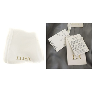 未使用品 エリザ ELISA ノーカラーコート ロング丈 ウール アウター 1 S グレー /AN17 レディースの画像9