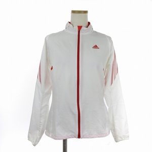  Adidas adidas Zip jacket long sleeve one Point Logo X14432 white white M lady's 