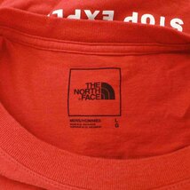 ザノースフェイス THE NORTH FACE ボックスロゴハーフドームプリント半袖Tシャツ カットソー 半袖 クルーネック L 赤 レッド 黒 白_画像7