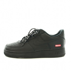 ナイキ NIKE シュプリーム Supreme Air Force 1 Low Black スニーカー レザー US10 28.0cm 黒 ブラック CU9225-001 メンズ