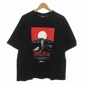 未使用品 ウィンダンシー WIND AND SEA ナンガ NANGA 22SS WDS UNDER THE SUN Tee Tシャツ カットソー クルーネック 半袖 プリント M 黒