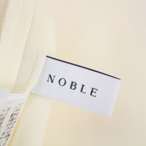 ノーブル NOBLE 18AW Vアキタック ニュアンスプルオーバー シャツ ブラウス 七分袖 シアー シースルー F アイボリー レディースの画像4