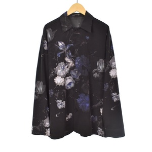 ラッドミュージシャン LAD MUSICIAN 18SS DECHINE PAJAMA SHIRT INKJET FLOWER シャツ 長袖 花柄 42 黒 ブラック 2118-106 メンズ