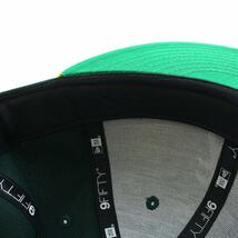 ニューエラ NEW ERA 9FIFTY オークランド・アスレチックス ベースボールキャップ 野球帽 帽子 M-L 緑 グリーン 黄色 イエロー /TK メンズ_画像7