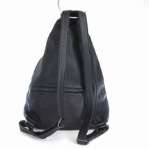 ディスコード 美品 Yohji Yamamoto SOFT CALF SHRINK LEATHER BACK PACK リュックサック バックパック レザー 黒 鞄 ■SM1_画像3