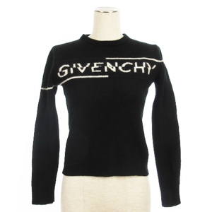 ジバンシィ GIVENCHY ロゴ ニット セーター ウール ブラック XS レディース