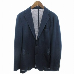 ユナイテッドアローズ UNITED ARROWS UADB カノコ 3B ジャケット テーラード シングル 3B リネン ネイビー 紺 46 M位 ■SM1 メンズ