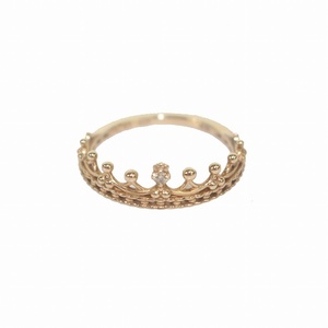  Nojess NOJESS ring ring K10 diamond 0.01ct yellow gold /AN39 lady's 