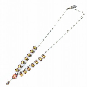 ミハエルネグリン Michal Negrin ネックレス チェーン アクセサリー 花 ストーン ビーズ ビジュー マルチカラー /KW レディースの画像1