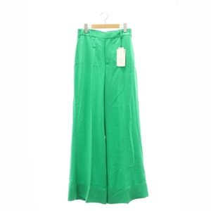 未使用品 ザラ ZARA Green Palazzo Pants Wide Leg Trousers ワイドパンツ S 緑 グリーン /SY ■OS レディース
